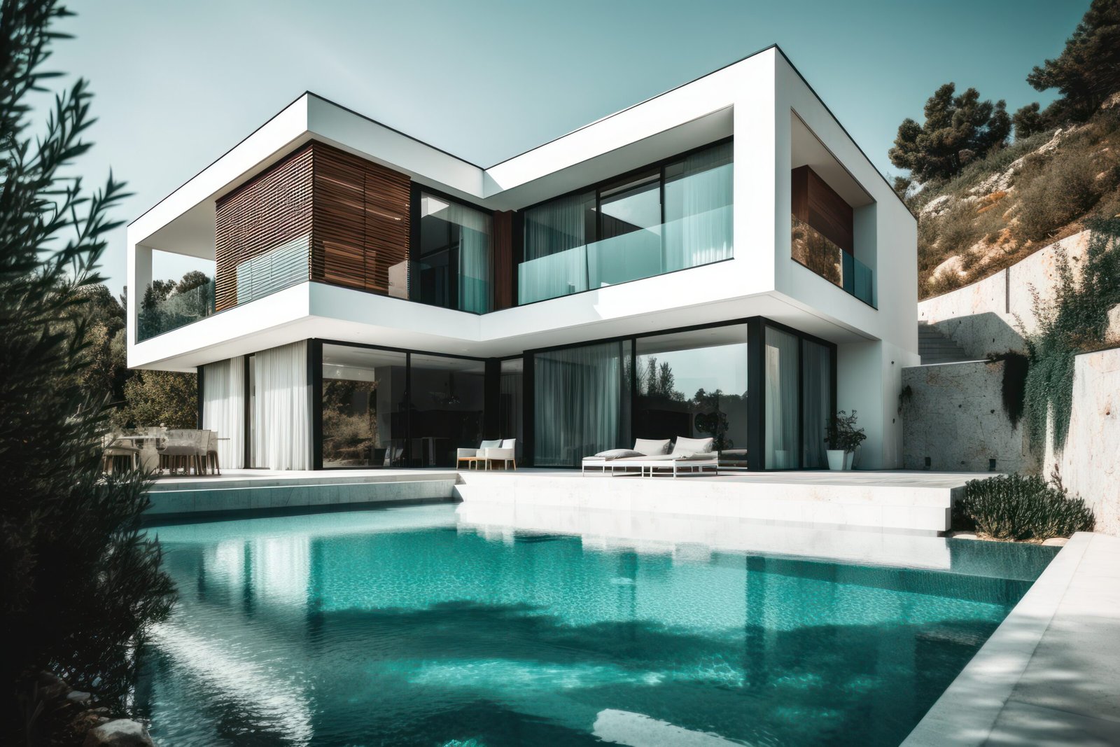 white color expensive house